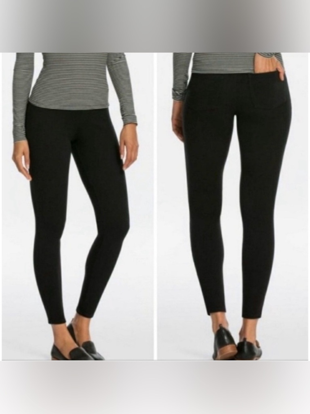 SPANX Black Ponte Ankle Jeggings
